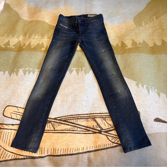 DIESEL Speedjegg Low Waist Jeans Blue Denim Super Slim 26w x 27.5 - Picture 1 of 2